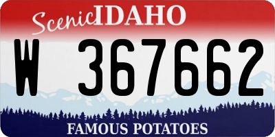 ID license plate W367662