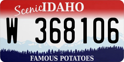 ID license plate W368106