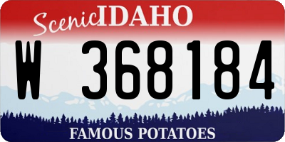 ID license plate W368184