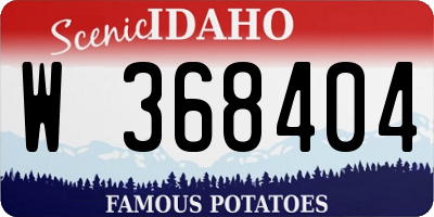 ID license plate W368404