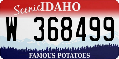 ID license plate W368499