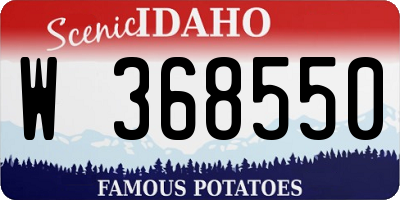 ID license plate W368550
