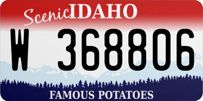 ID license plate W368806