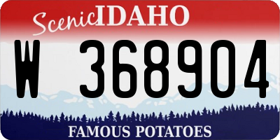 ID license plate W368904