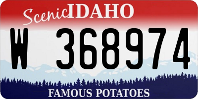 ID license plate W368974