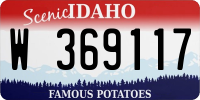 ID license plate W369117