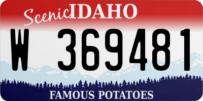 ID license plate W369481