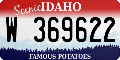 ID license plate W369622