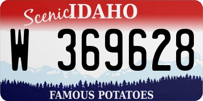 ID license plate W369628