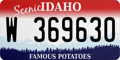 ID license plate W369630