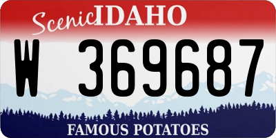ID license plate W369687