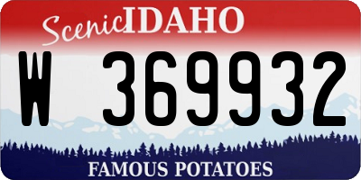 ID license plate W369932