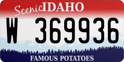 ID license plate W369936