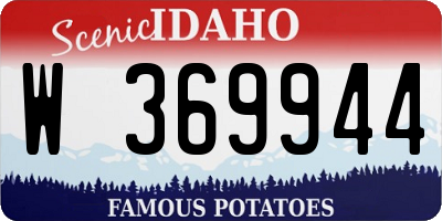 ID license plate W369944
