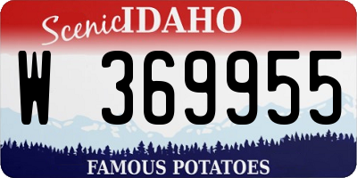 ID license plate W369955
