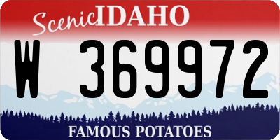 ID license plate W369972