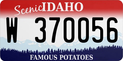ID license plate W370056