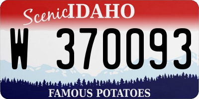 ID license plate W370093