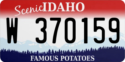 ID license plate W370159