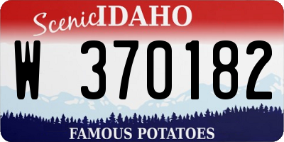 ID license plate W370182