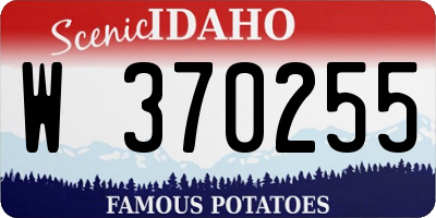 ID license plate W370255