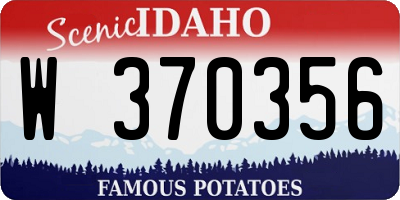 ID license plate W370356