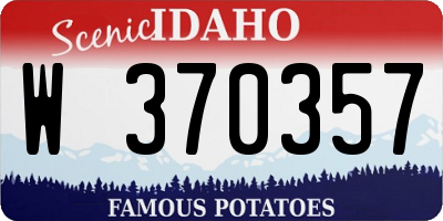 ID license plate W370357