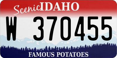 ID license plate W370455
