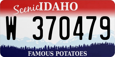 ID license plate W370479