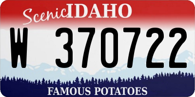 ID license plate W370722