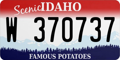 ID license plate W370737