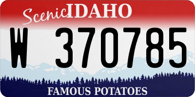 ID license plate W370785