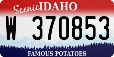 ID license plate W370853