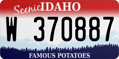 ID license plate W370887