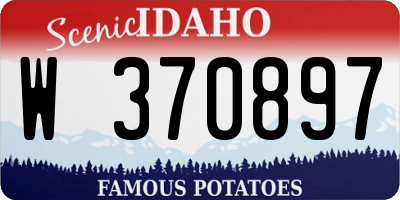 ID license plate W370897