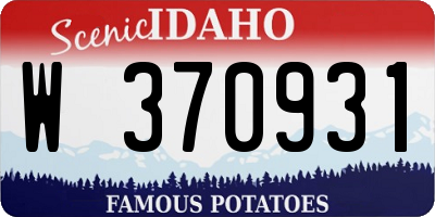 ID license plate W370931