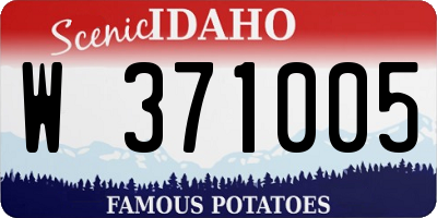 ID license plate W371005