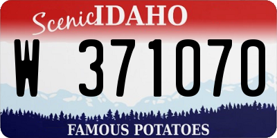 ID license plate W371070
