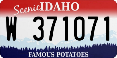 ID license plate W371071