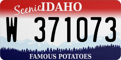 ID license plate W371073