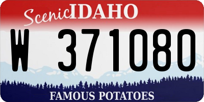 ID license plate W371080