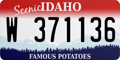 ID license plate W371136