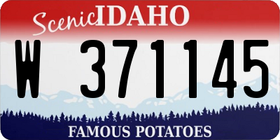 ID license plate W371145