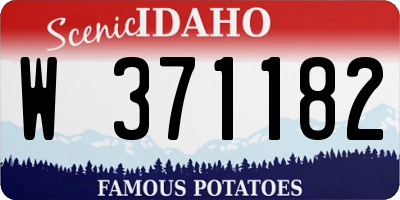 ID license plate W371182