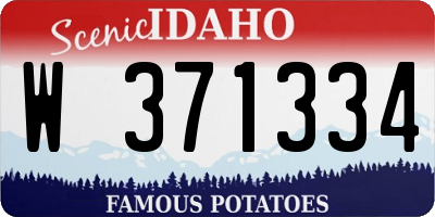 ID license plate W371334
