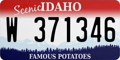 ID license plate W371346