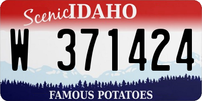 ID license plate W371424