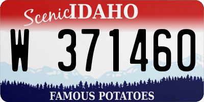 ID license plate W371460