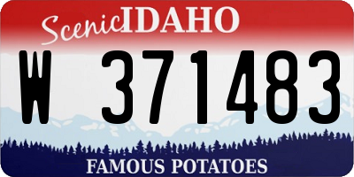 ID license plate W371483