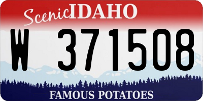 ID license plate W371508